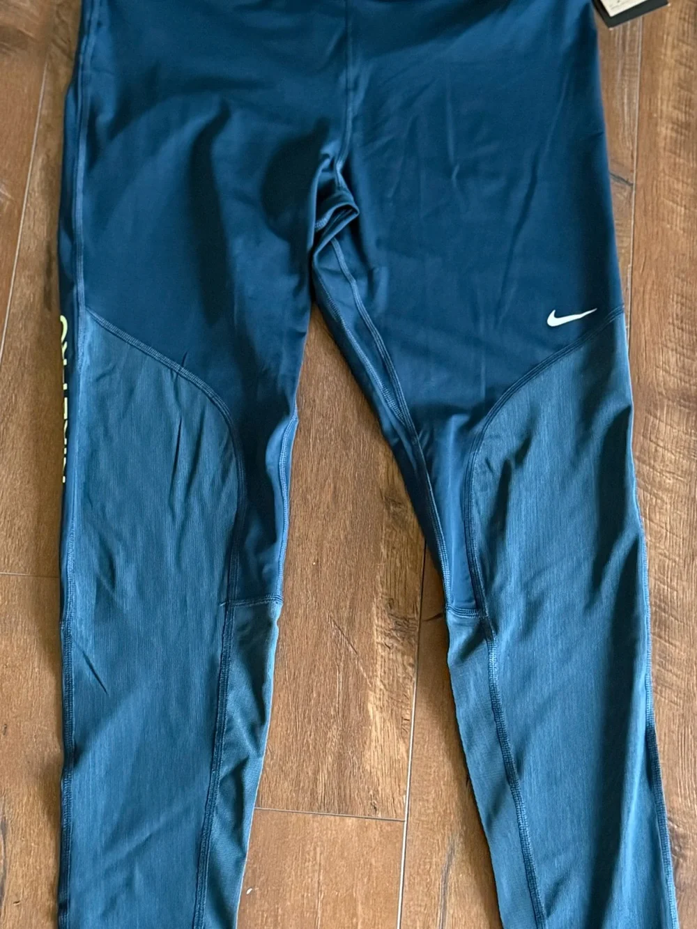 Nike Navy and White Women's Athletic Leggings